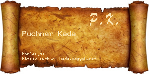 Puchner Kada névjegykártya